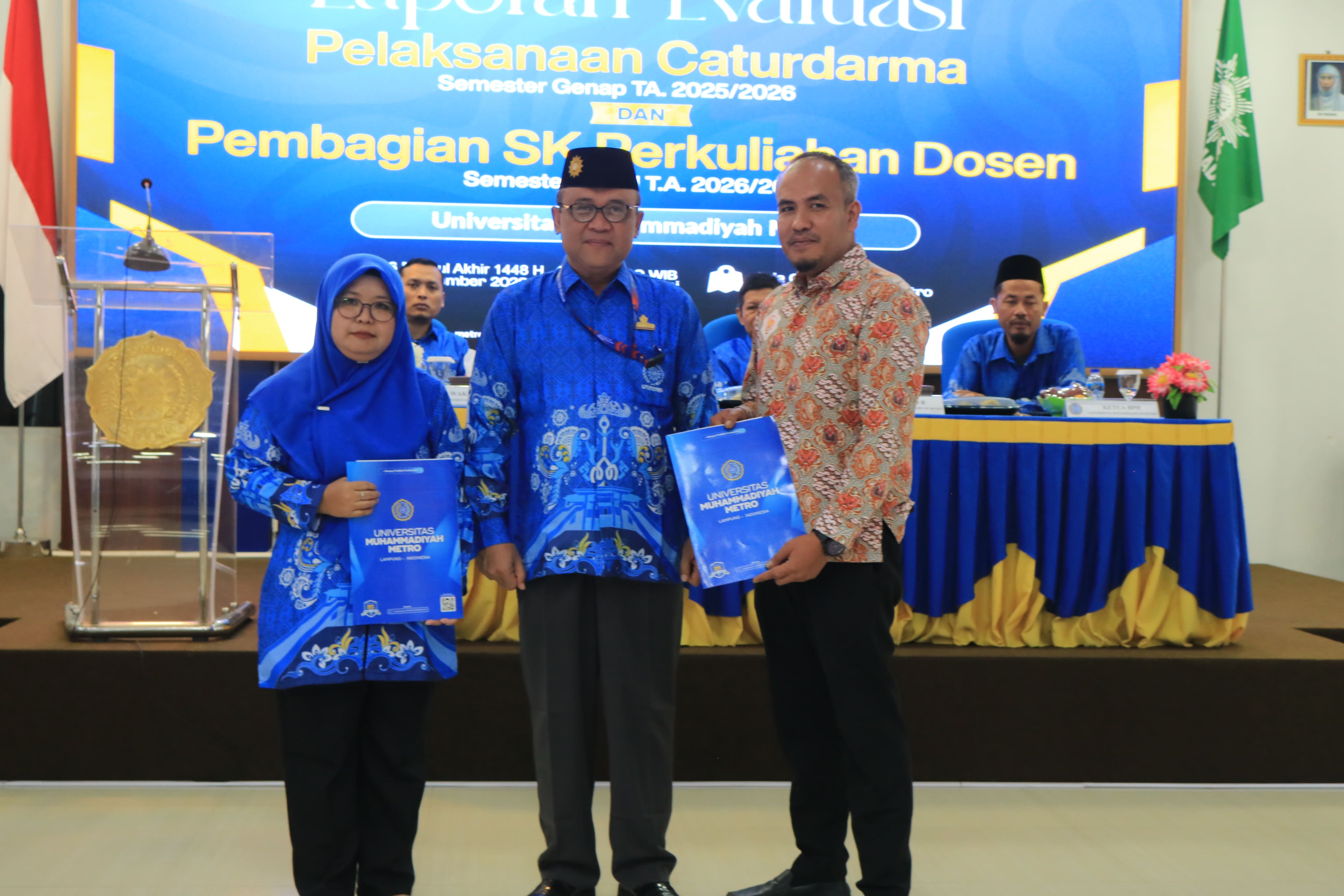UM Metro Gelar Evaluasi Pelaksanaan Caturdarma dan Pembagian SK Perkuliahan Dosen