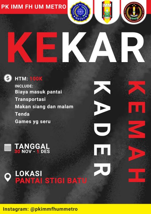 PK IMM FH UM Metro Gelar Kemah Kader (KEKAR) di Pantai Stigi Batu
